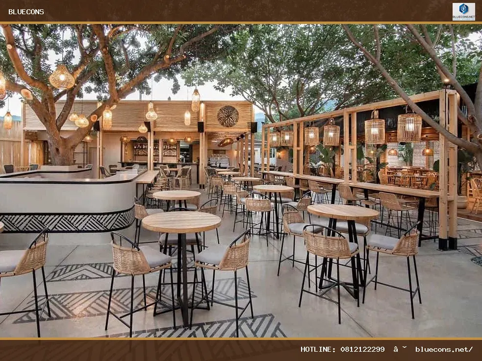#21 Giá thi công quán cafe khung thép – hình ảnh Bluecons