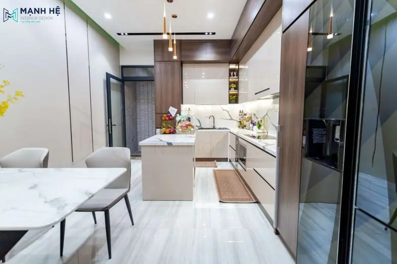 Thi công nội thất phòng bếp nhà phố