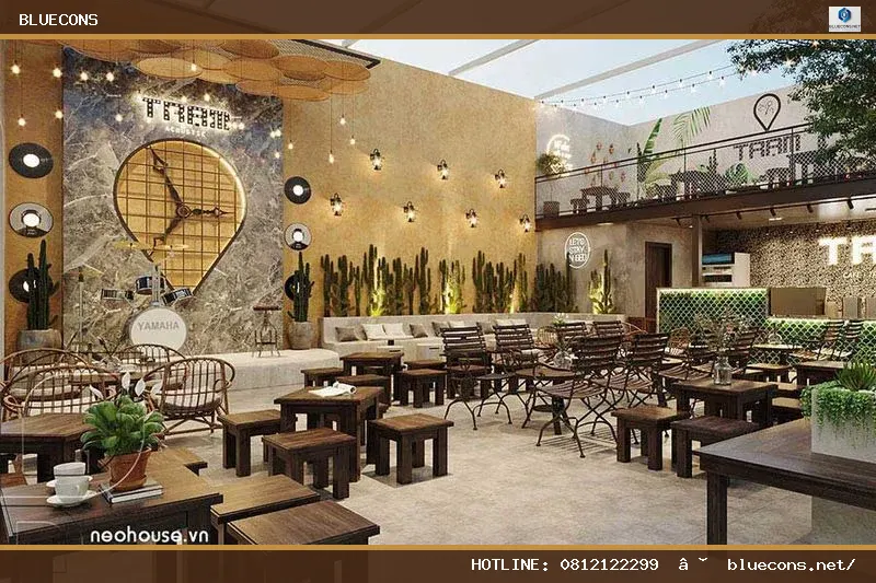 #25 Thiết kế thi công quán cafe đơn giản – hình ảnh Bluecons