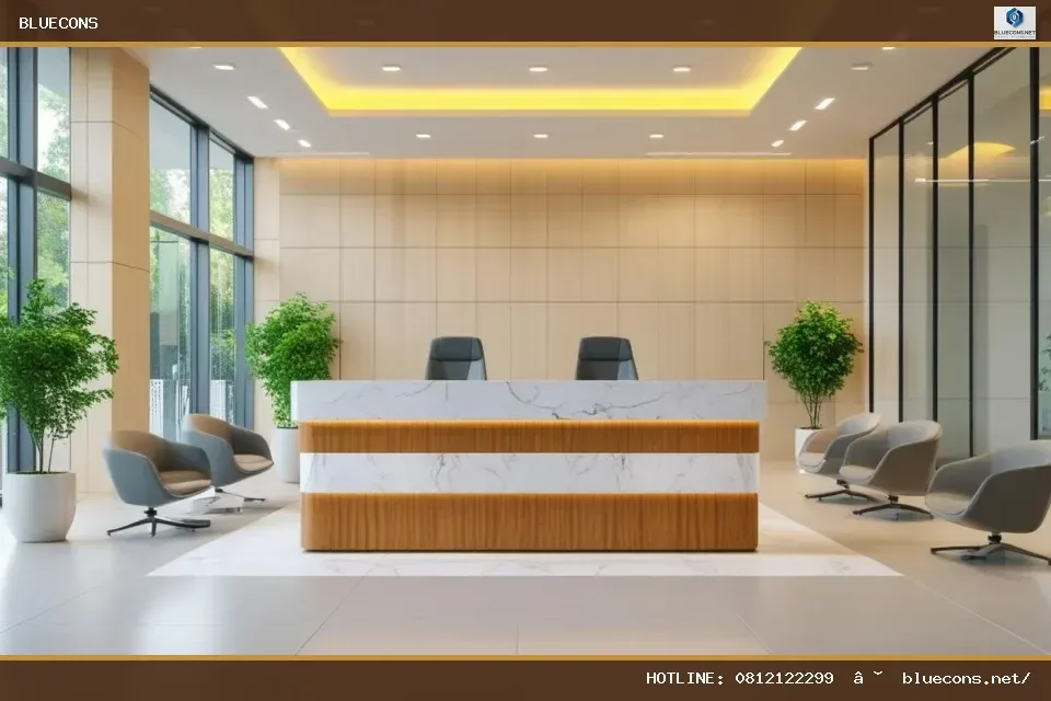 3 phong cách quầy lễ tân đá cẩm thạch – hình ảnh Bluecons