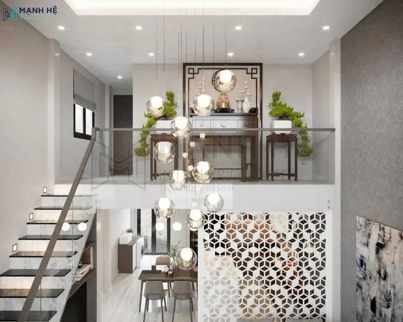 Thiết kế nội thất tầng lửng nhà phố nhỏ