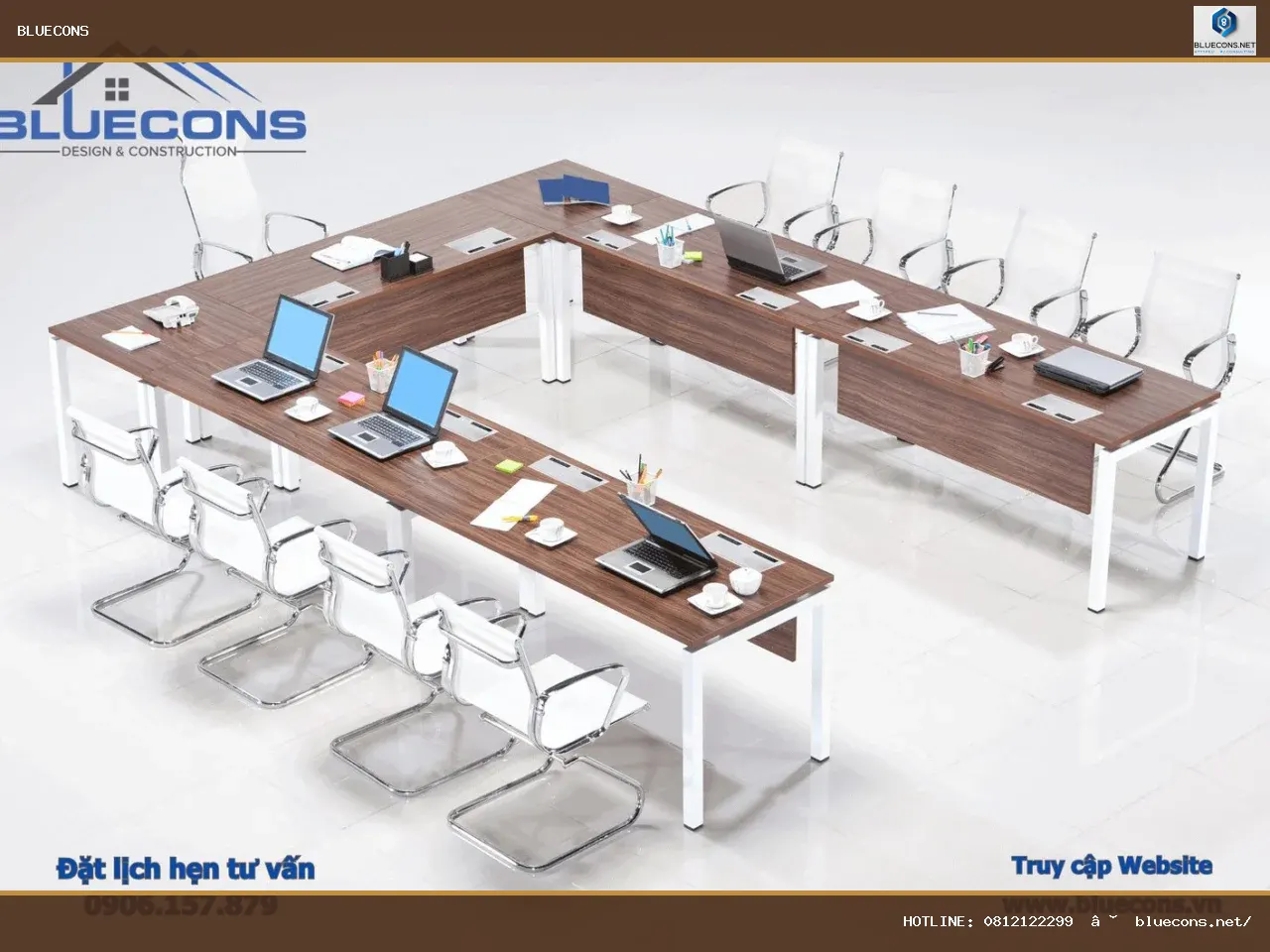 30+ mẫu bàn họp 1m8 gỗ chân sắt tiện ích thịnh hành nhất 2026 – hình ảnh Bluecons