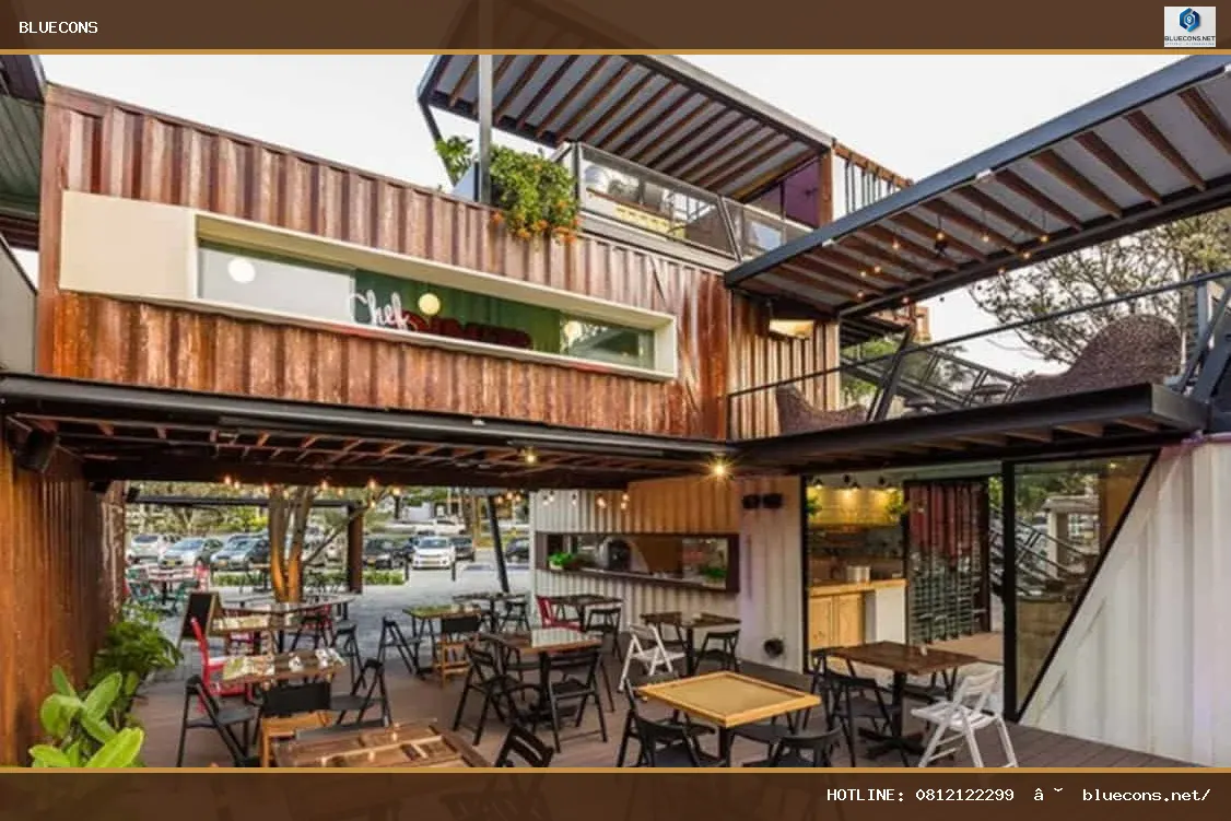 #32 Thi công quán cafe container – hình ảnh Bluecons