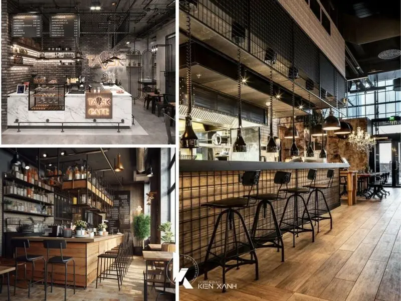 Hình ảnh quán cafe phong cách hiện đại