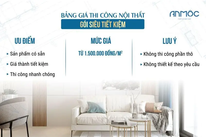 Bảng giá thi công nội thất gỗ siêu tiết kiệm