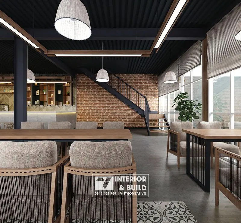 Không gian nội thất quán cafe