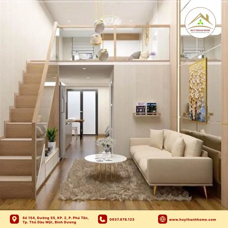 Không gian nội thất phòng trọ ấn tượng