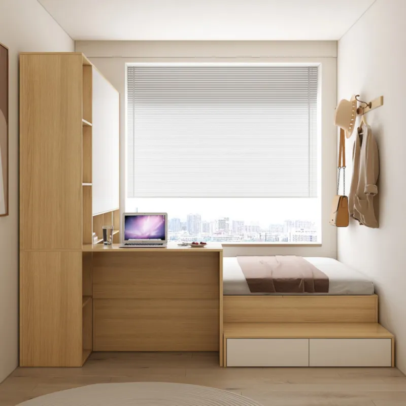 Giường ngủ kết hợp bàn làm việc hiện đại
