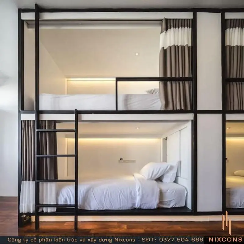 Giường tầng gỗ tự nhiên
