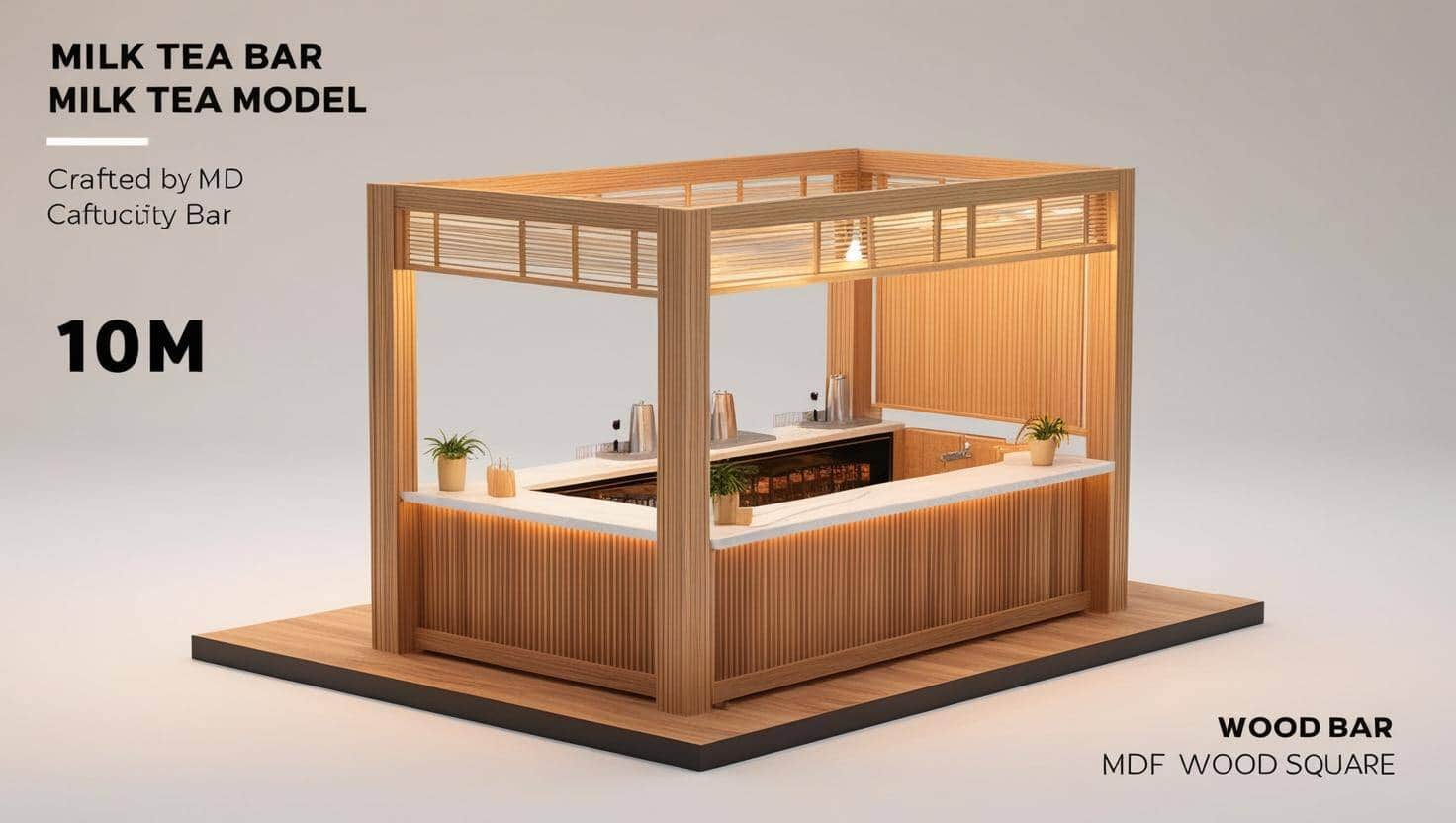 Mẫu quầy pha chế trà sữa đẹp (3)