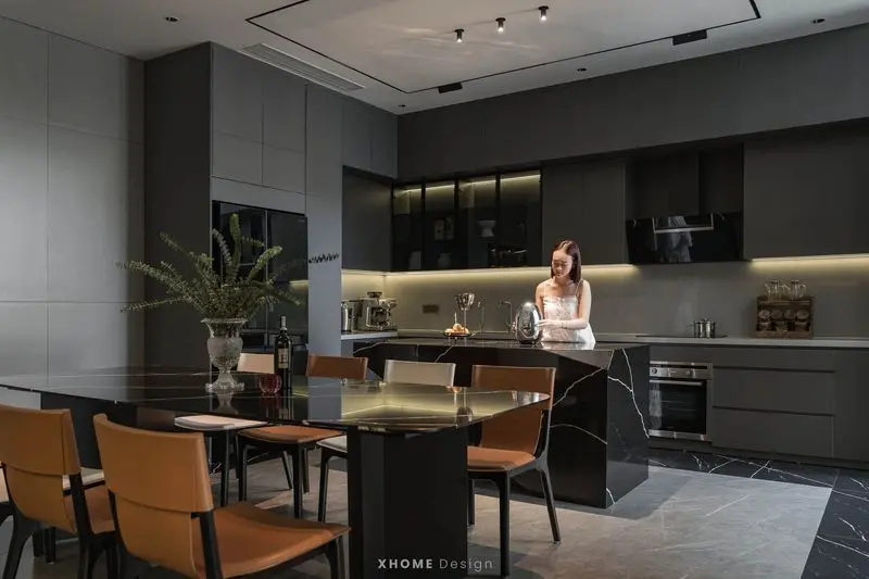 Mẫu tủ bếp chữ L tối ưu không gian