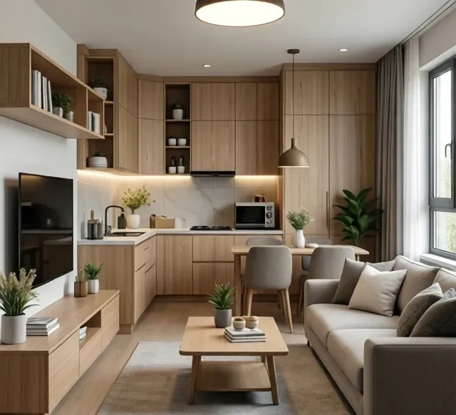 Nội thất gỗ melamine hiện đại 4 Nội thất gỗ melamine hiện đại (3)