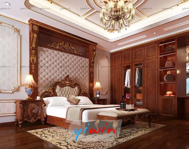 Nội thất phòng ngủ bằng gỗ tạo sự ấm cúng