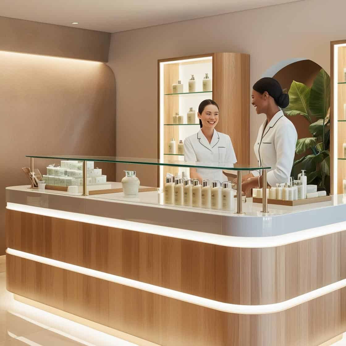 Quầy Thu Ngân Cho Spa (3) Quầy Thu Ngân Cho Spa (3)