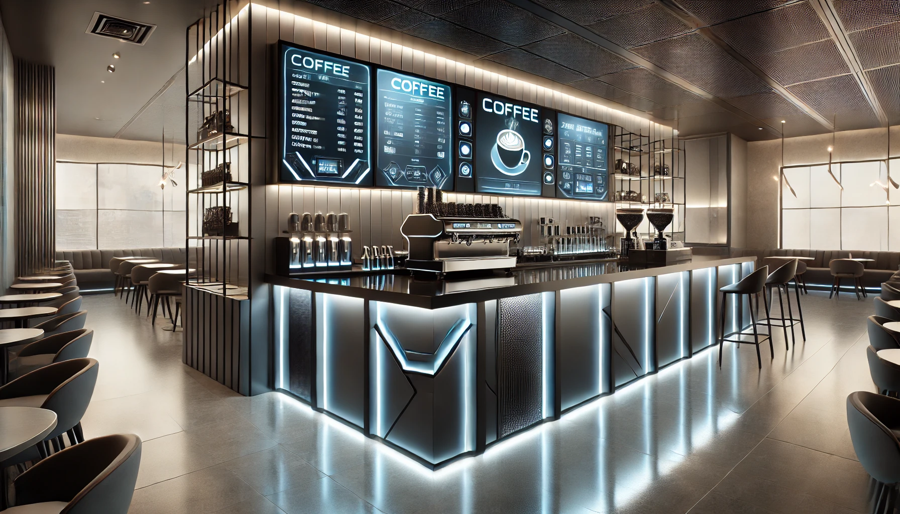 Quầy bar cafe đơn giản Quầy Bar Cafe đơn Giản