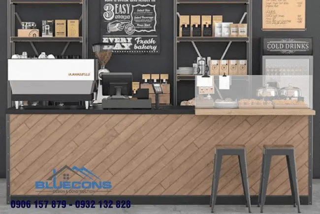 Quầy bar cao cấp của một nhà hàng sang trọng