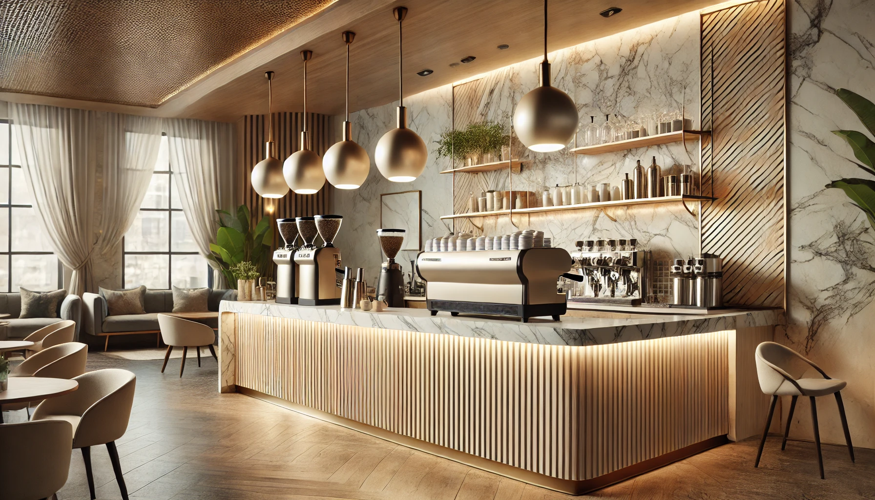 Quầy Bar Quán Cafe Hiện đại 6
