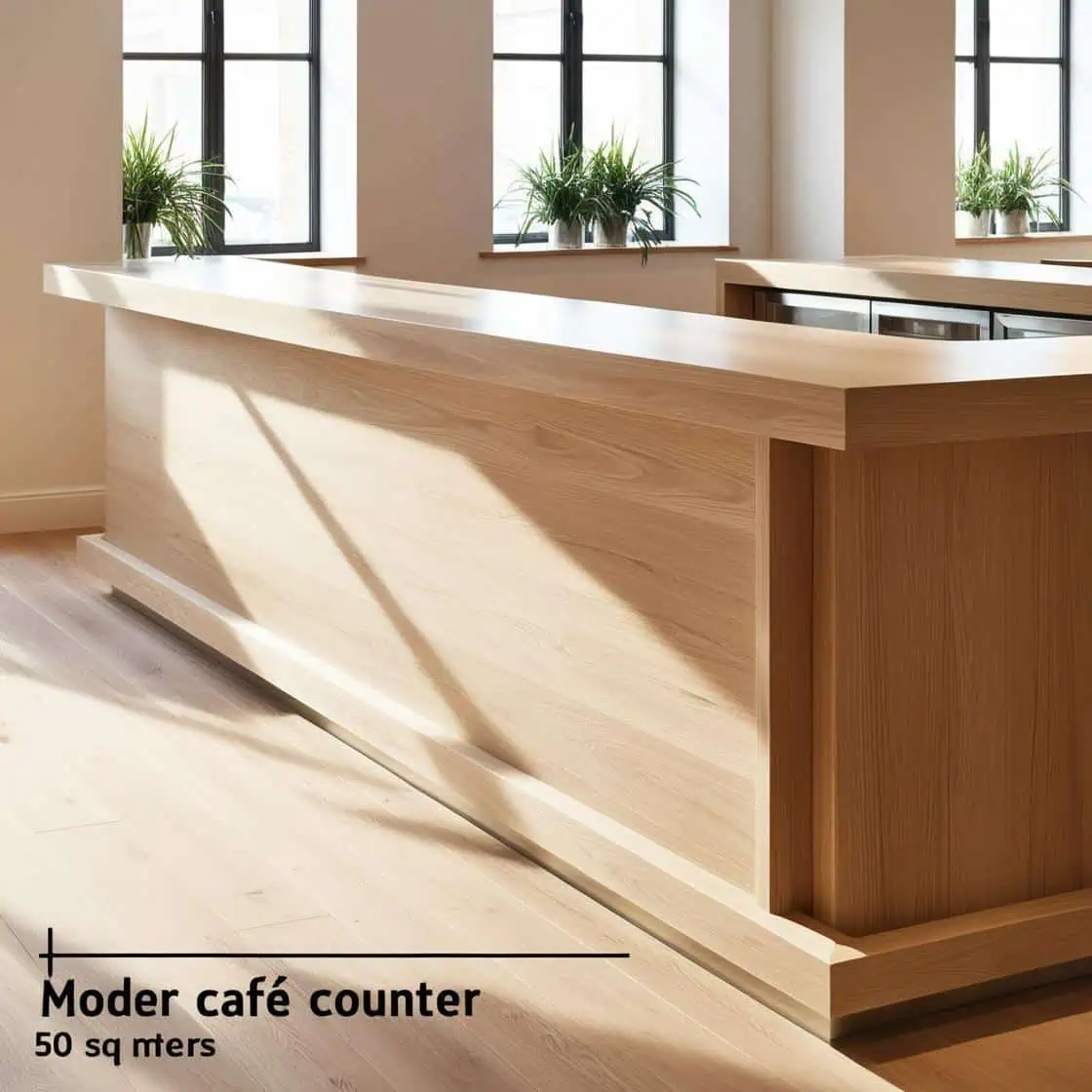 Quay cafe dep 50m2 bang go hien dai