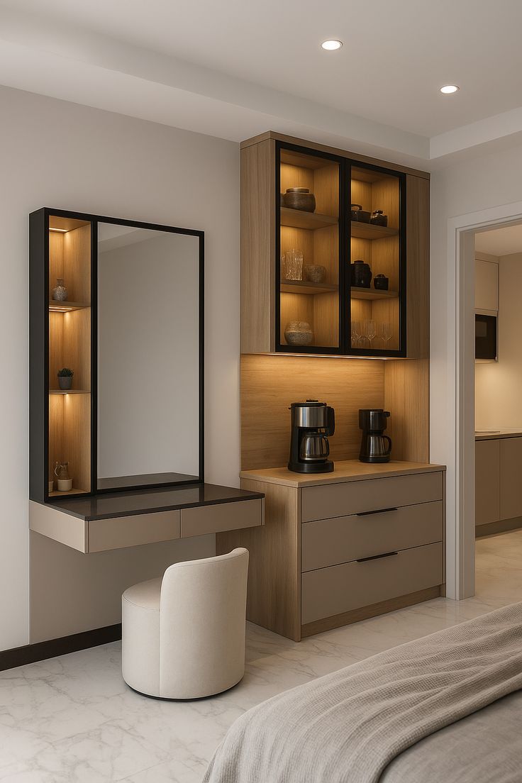 Thi công bàn trang điểm (1) Thi công bàn trang điểm (1)