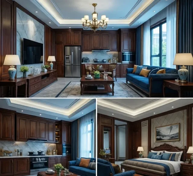 Thi công nội thất gỗ biệt thự (3)