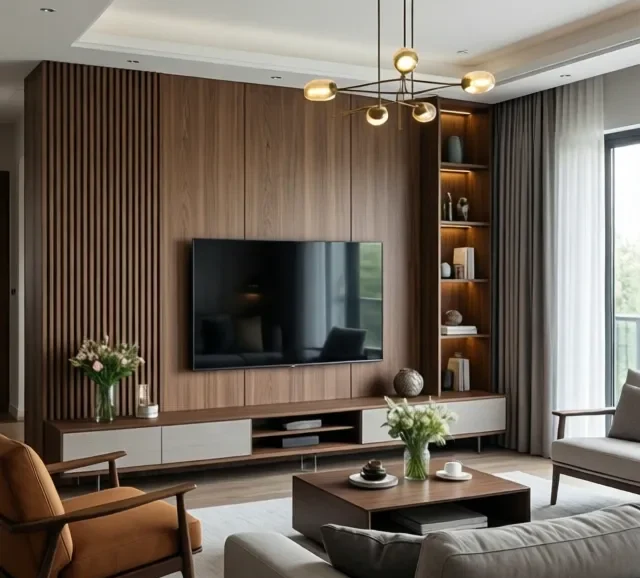 Thi công nội thất gỗ căn hộ 2 phòng ngủ (4)