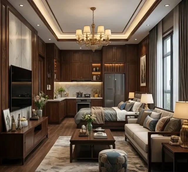 Thi công nội thất gỗ căn hộ chung cư (2)