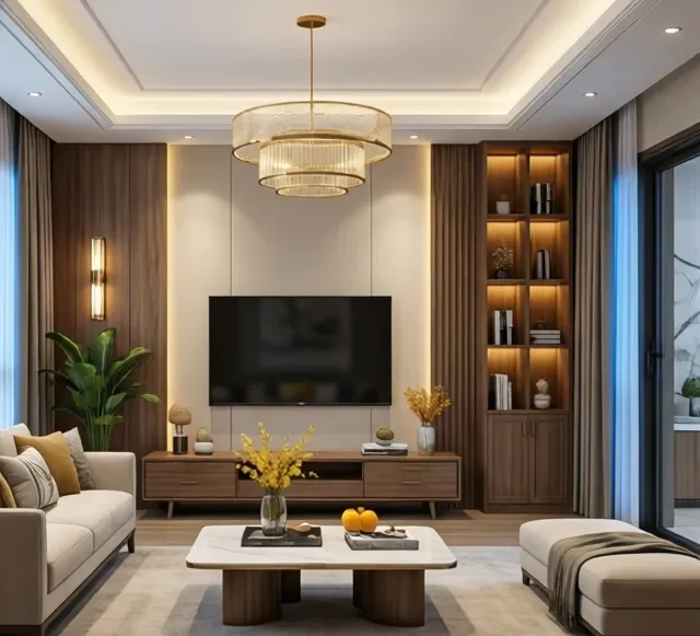 Thi công nội thất gỗ chung cư (2)