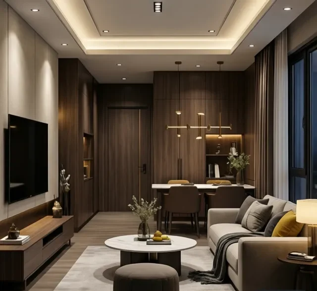 Thi công nội thất gỗ chung cư (3)