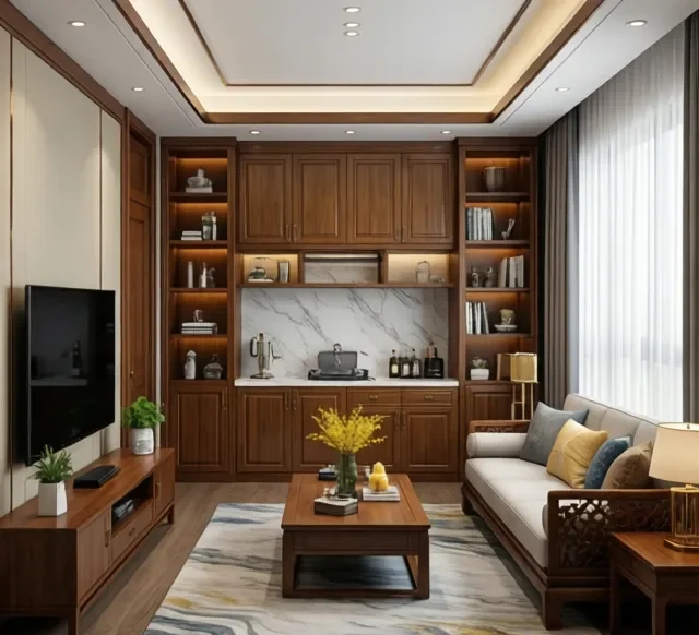 Thi công nội thất gỗ đẹp đúng tiến độ (1) Thi công nội thất gỗ đẹp đúng tiến độ (1)