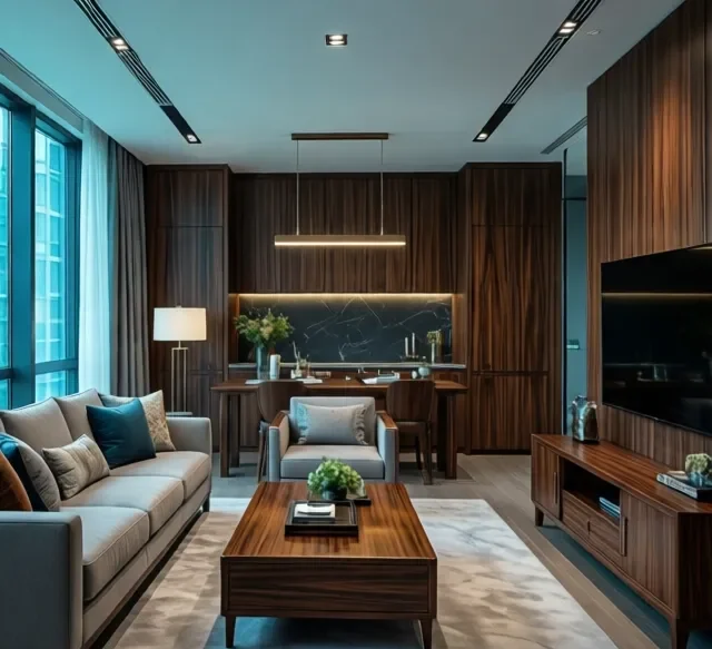 Thi công nội thất gỗ không gian nhỏ (3)