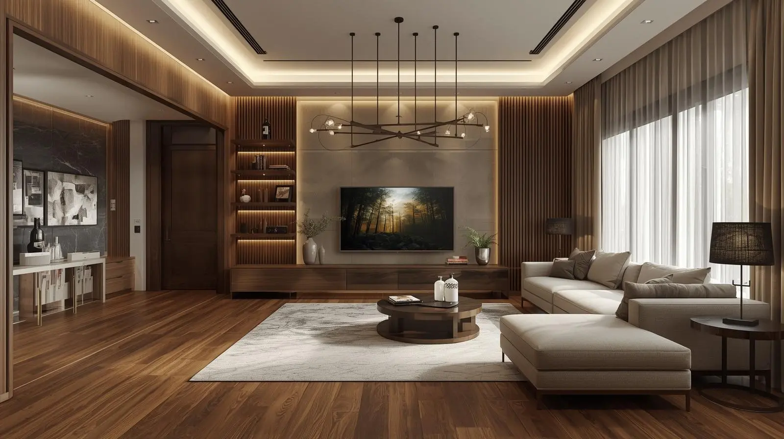 Thi công nội thất gỗ laminate sang trọng (2)