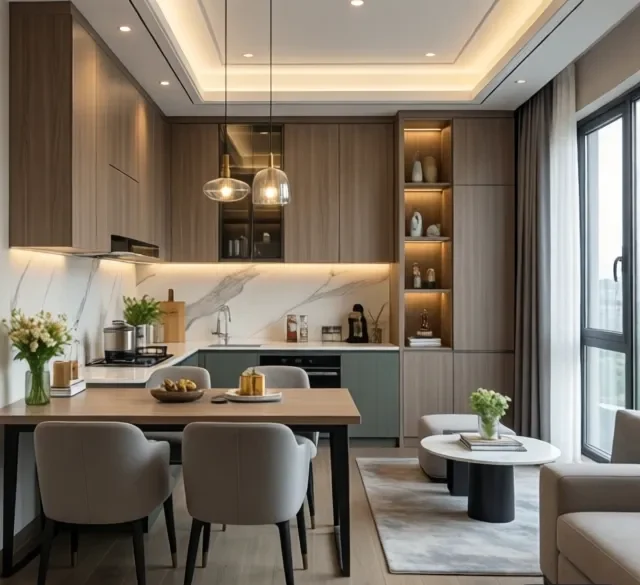 Thi công nội thất gỗ nhà phố đẹp (5)