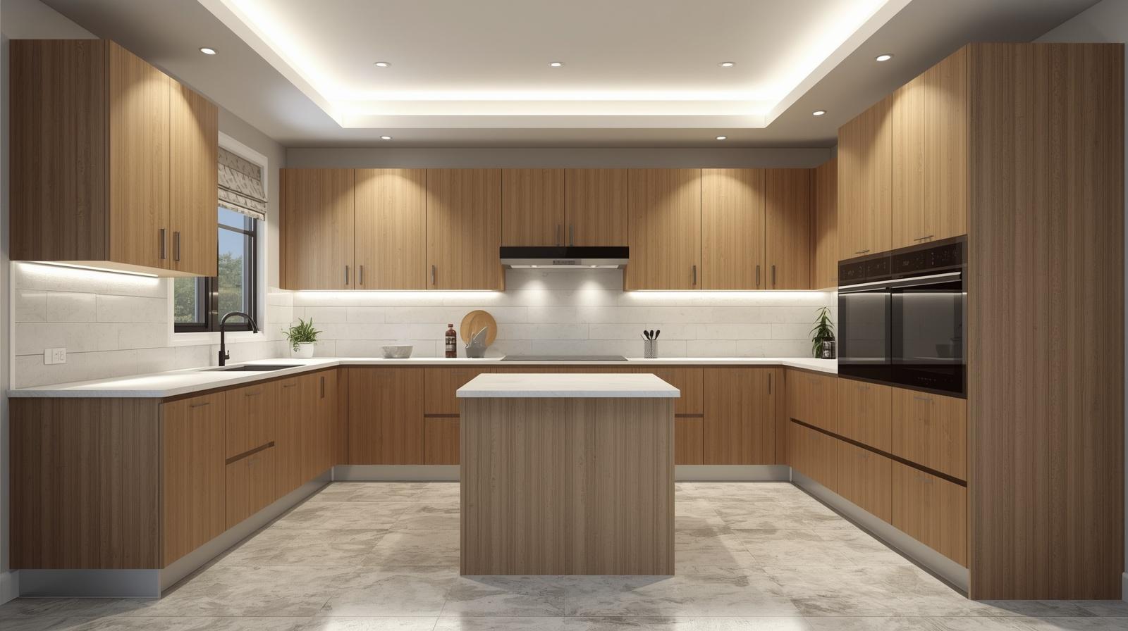 Thi công nội thất gỗ phòng bếp tiện nghi (2)