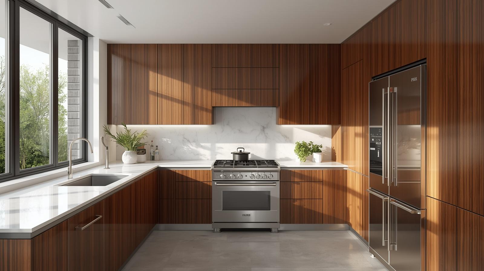 Thi công nội thất gỗ phòng bếp tiện nghi (3)