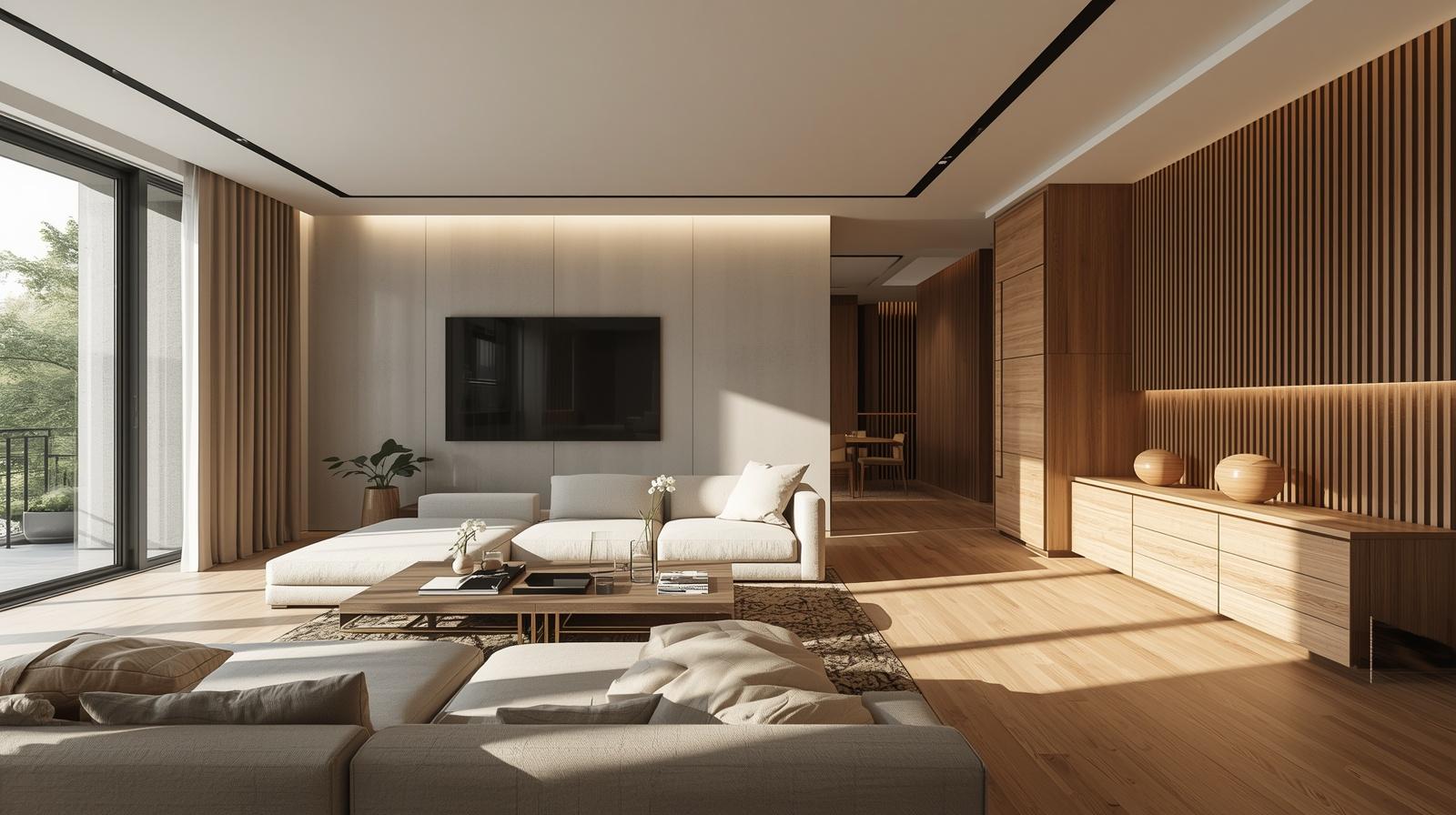 Thi công nội thất gỗ phòng khách đẹp (1) Thi công nội thất gỗ phòng khách đẹp (1)