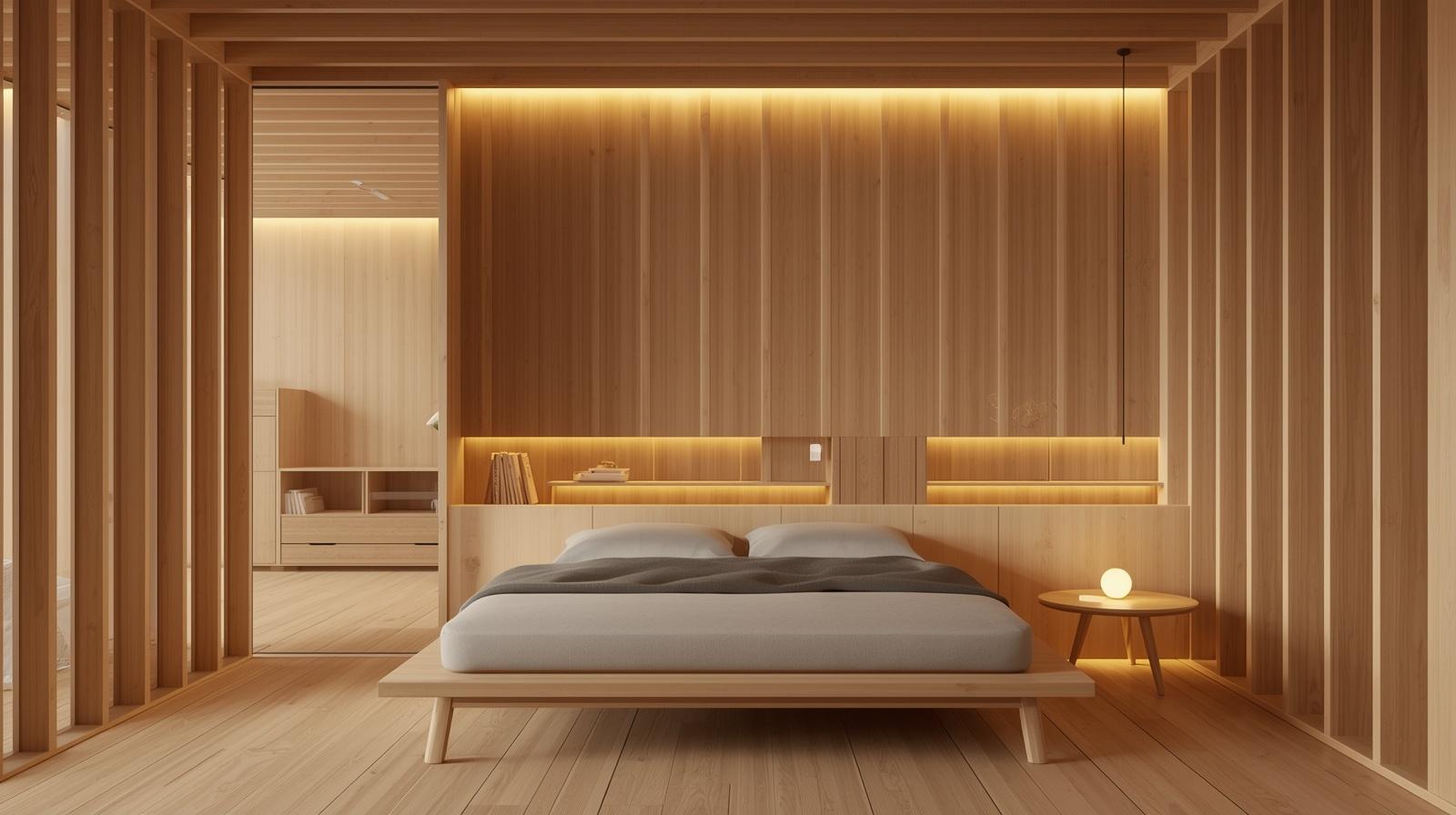 Thi công nội thất gỗ phòng ngủ hiện đại (4)