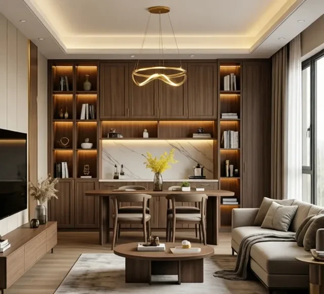Thi công nội thất gỗ plywood (1) Thi công nội thất gỗ plywood (1)