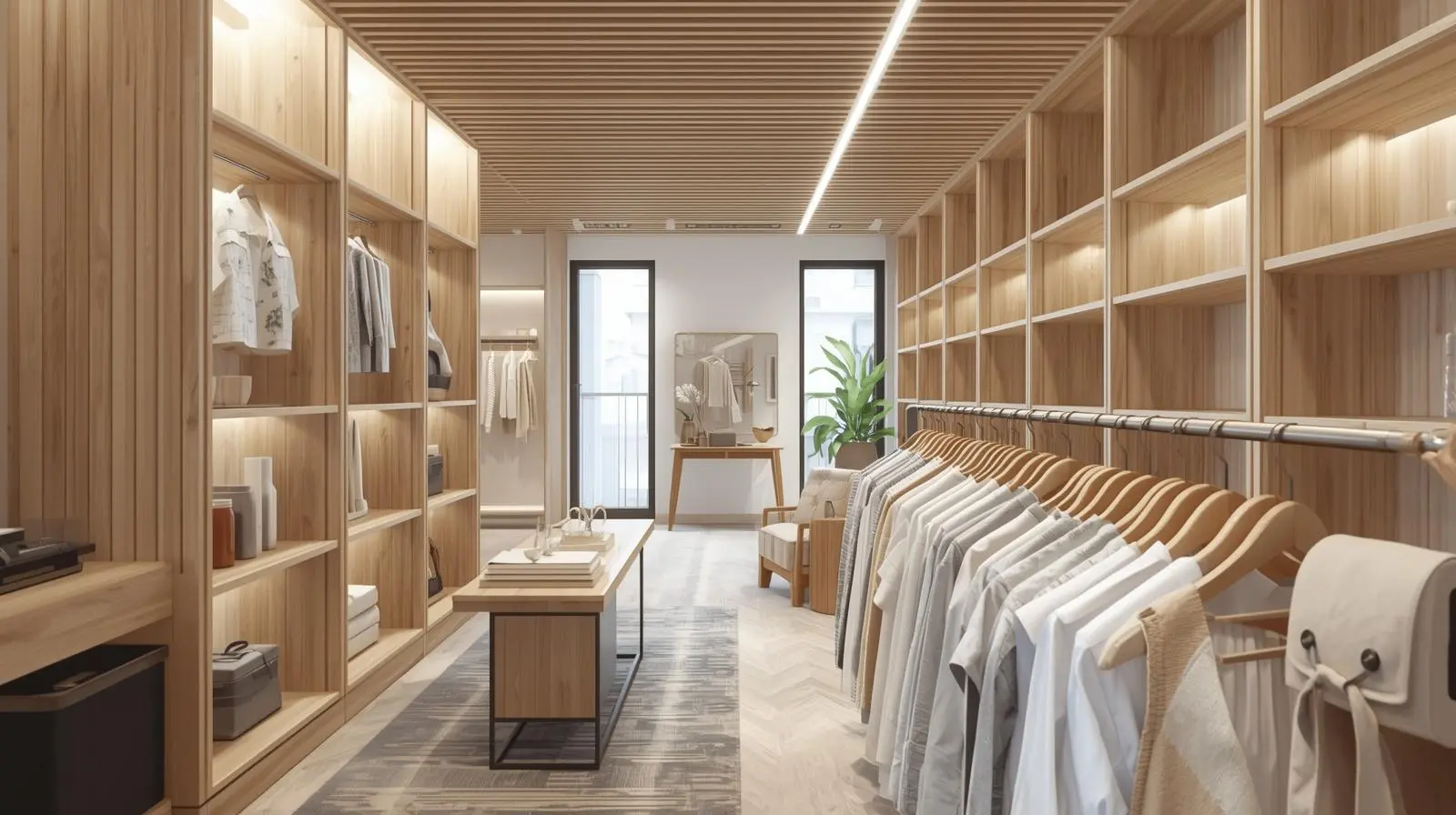 Thi công nội thất gỗ shop thời trang đẹp (5) Ảnh minh họa trong bài viết