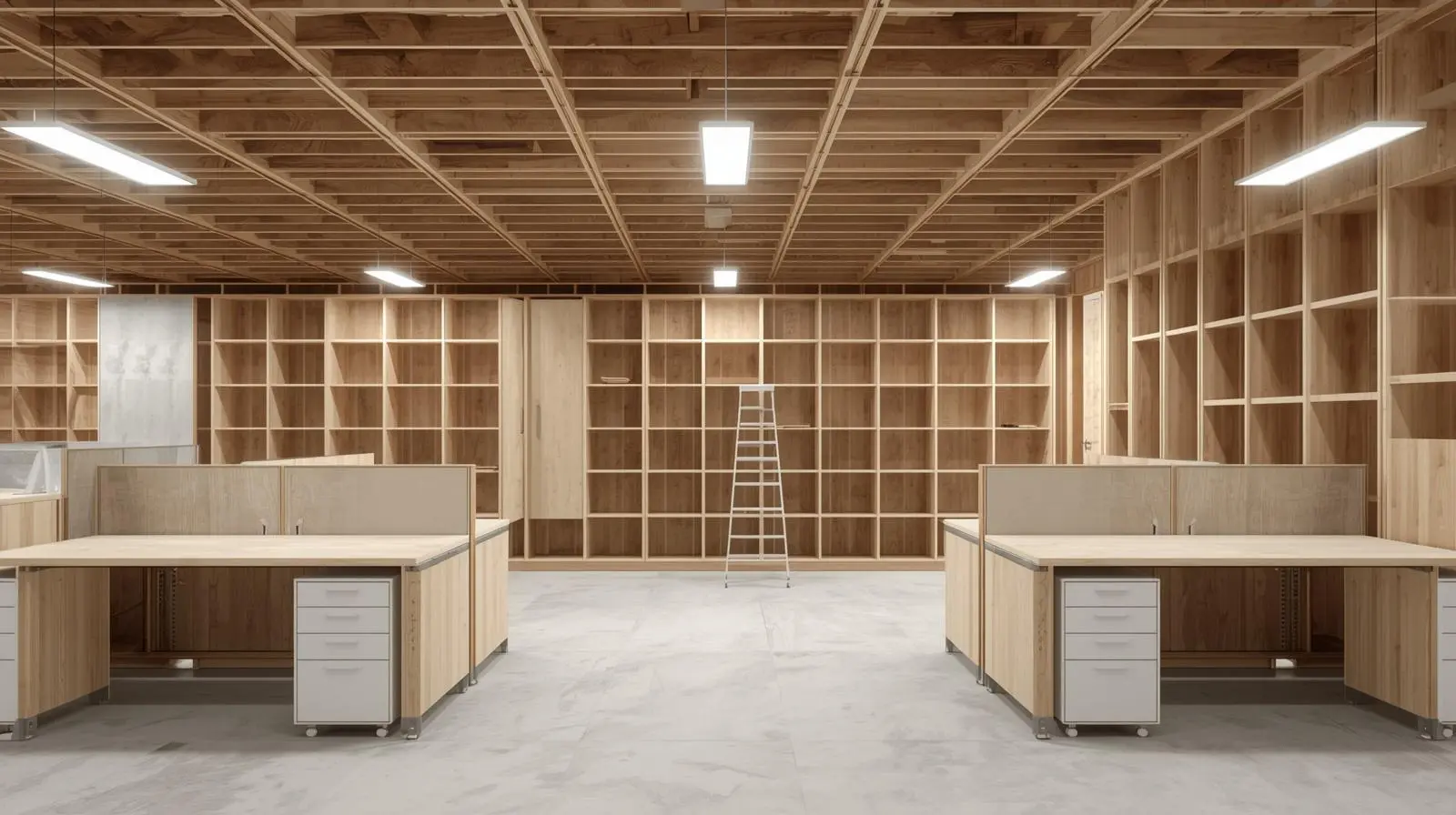 Thi công nội thất gỗ văn phòng hiện đại (2)