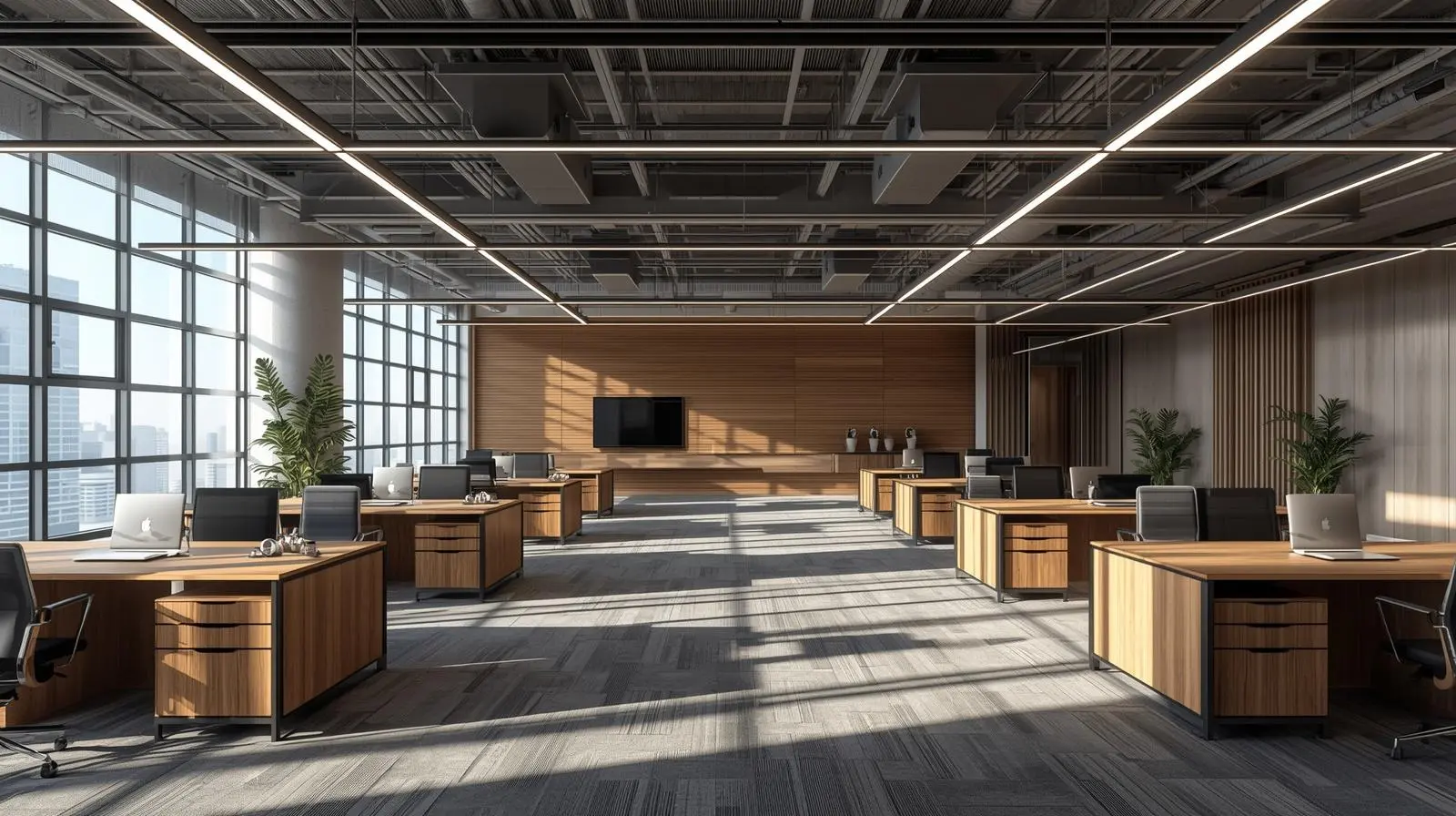 Thi công nội thất gỗ văn phòng hiện đại (4)