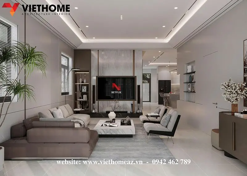 Không gian nội thất nhà phố Long An