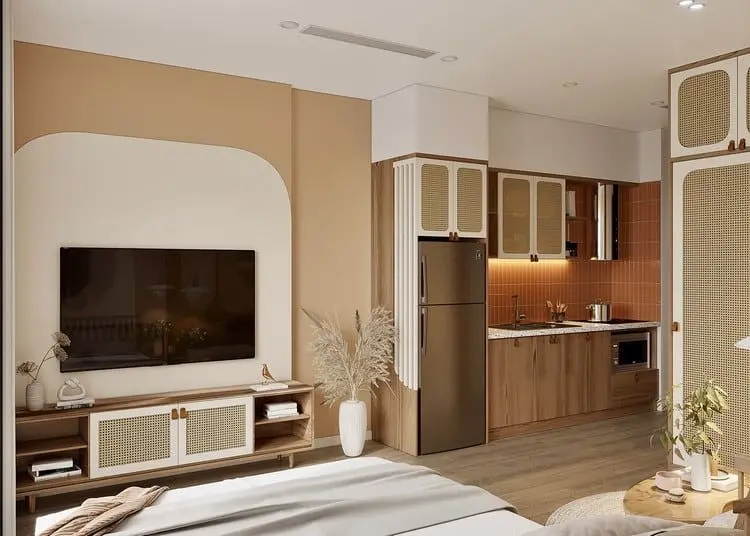 Thiết kế căn hộ mini phong cách Wabi-Sabi