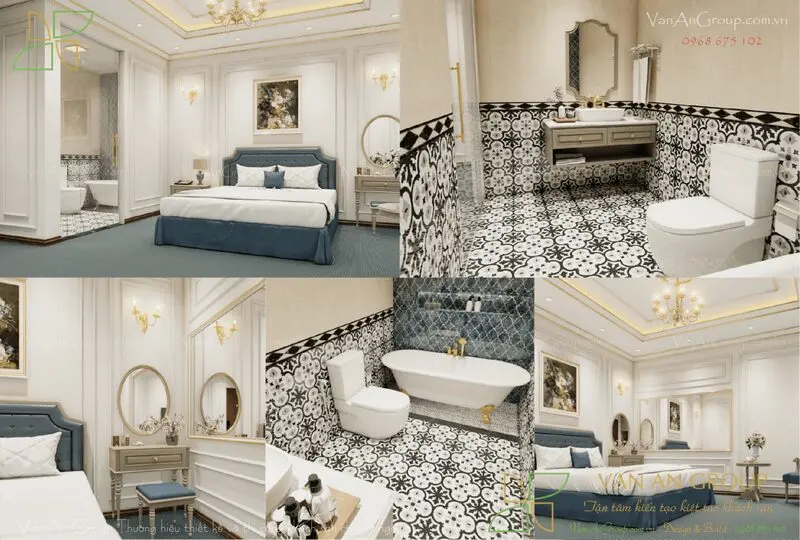 Nội thất phòng Deluxe khách sạn 4 sao