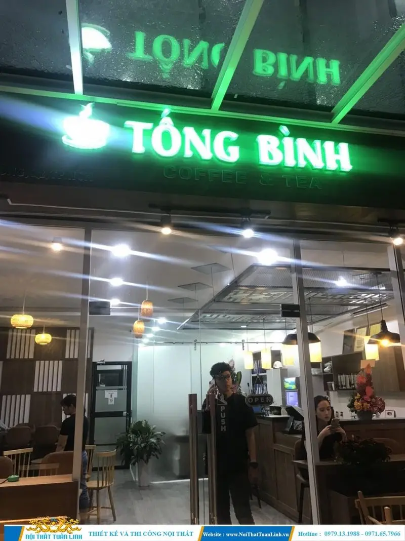 Thiết kế thi công nội thất quán cafe trà sữa tại Thu Dầu Một Bình Dương