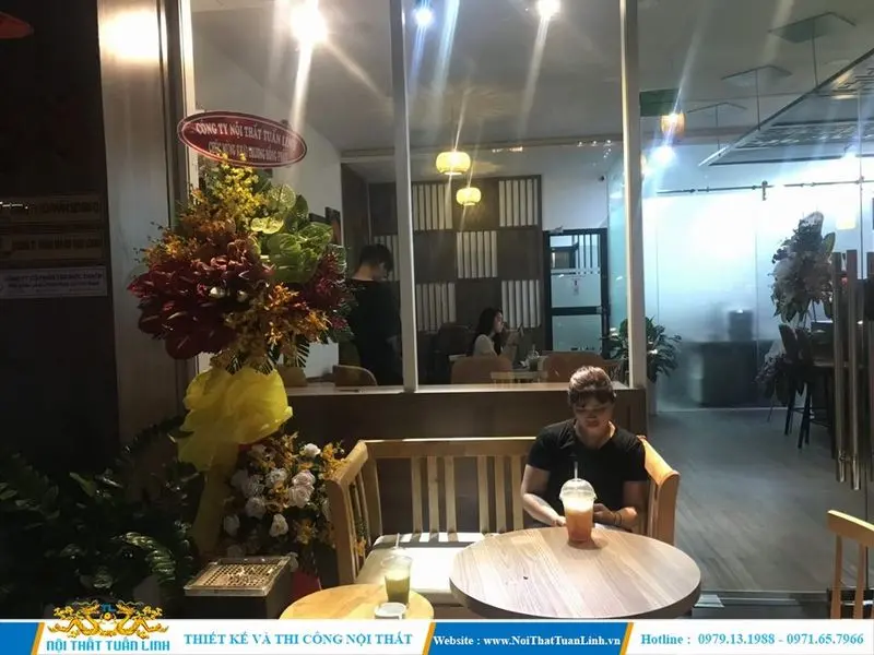Thiết kế thi công nội thất quán cafe trà sữa tại Thu Dầu Một Bình Dương