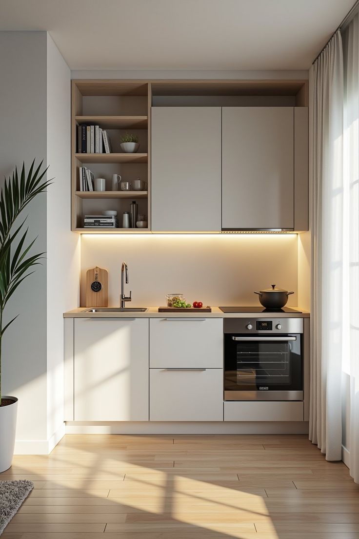 Tủ bếp hiện đại tiết kiệm diện tích (3) Tủ bếp hiện đại tiết kiệm diện tích (3)