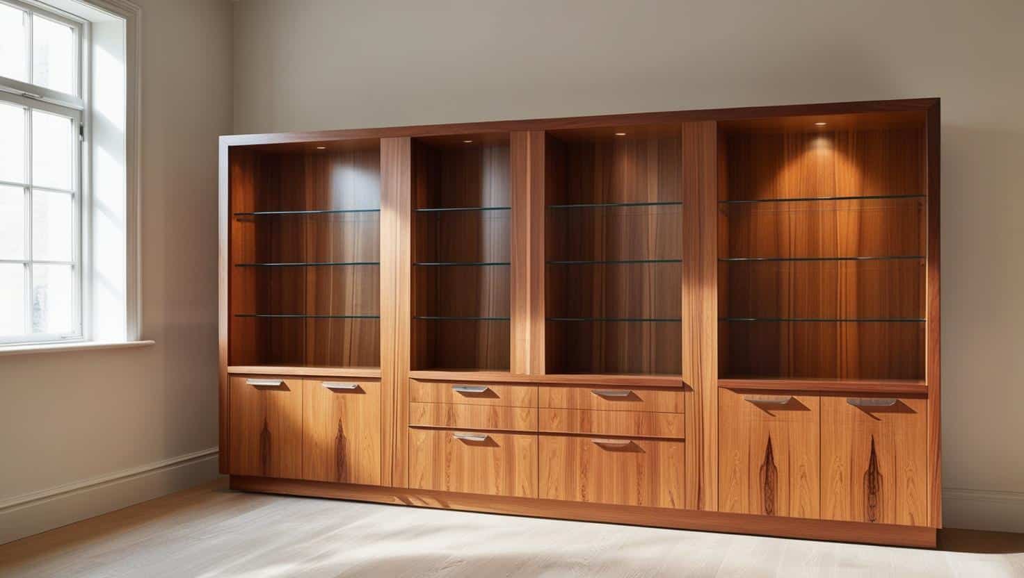 Tủ trưng bày bằng gỗ tự nhiên 10m2 (8) Tủ trưng bày bằng gỗ tự nhiên 10m2 (8)