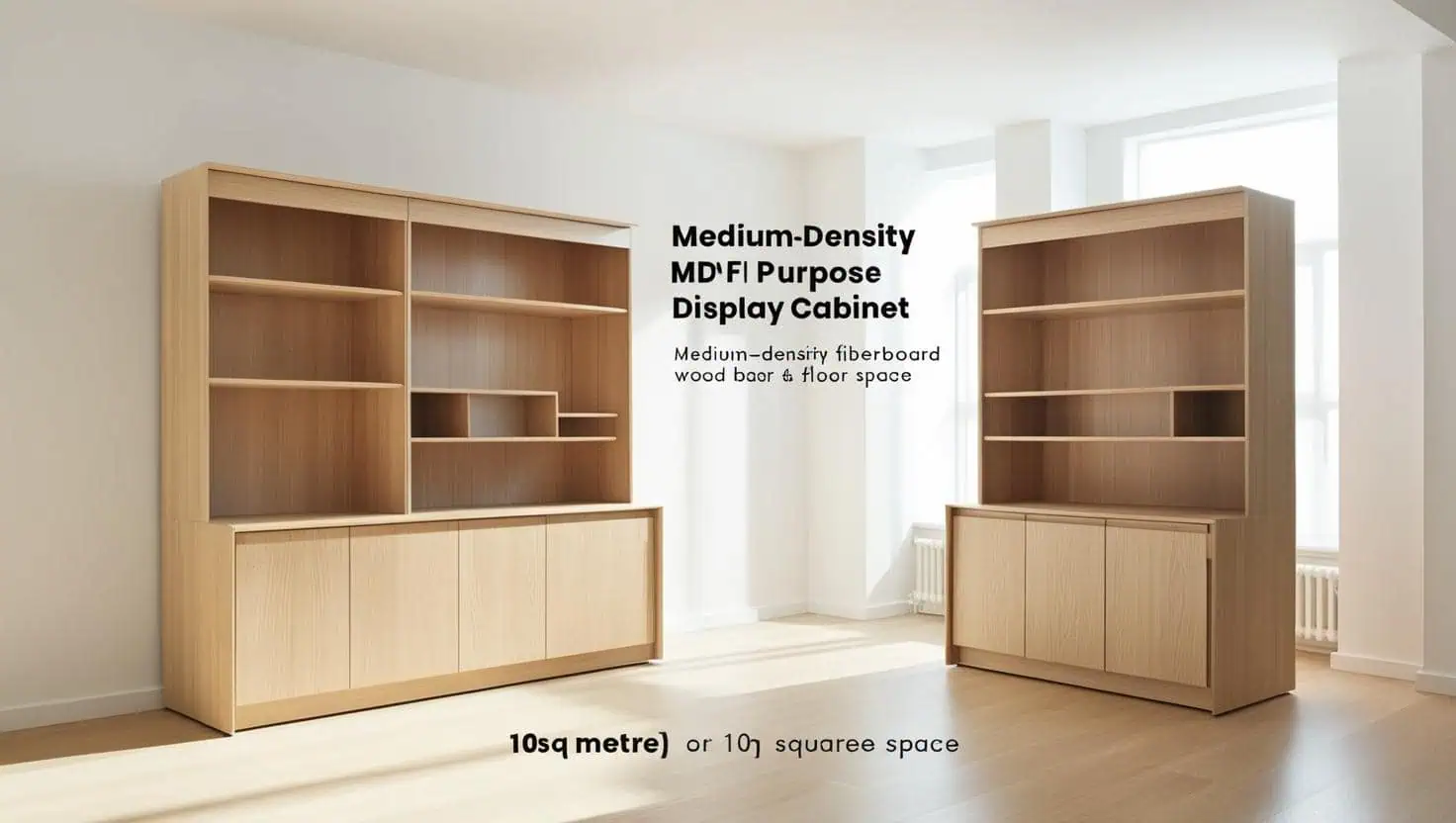 Tủ trưng bày đa năng bằng gỗ mdf 10m2