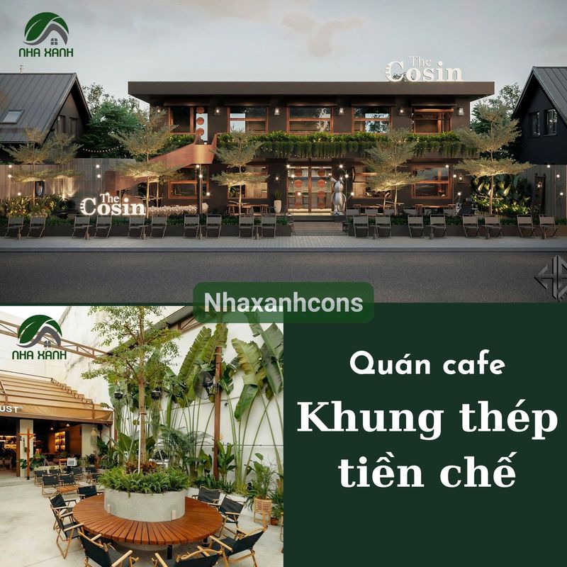 Quán cafe thép tiền chế