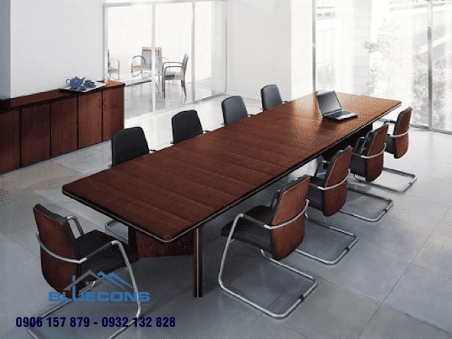 Bàn họp gỗ công nghiệp cao cấp dành cho 10 đến 12 người